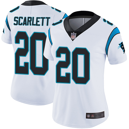 Carolina Panthers Limited White Women Jordan Scarlett Road Jersey NFL Football #20 Vapor Untouchable->youth nfl jersey->Youth Jersey